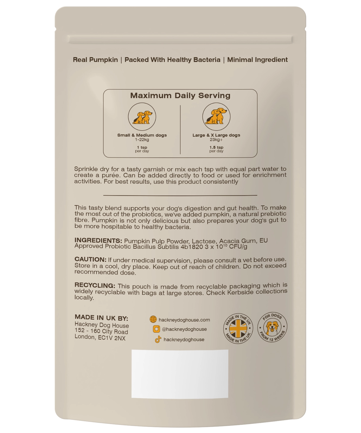 Pumpkin & Probiotics + Gut-Friendly Cultures!